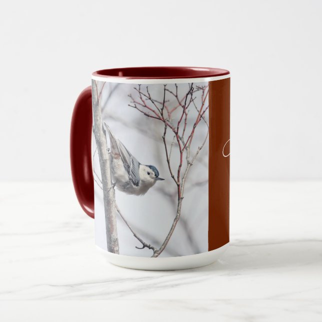 Mug d'observation des oiseaux de Nuthatch à poitri (Devant gauche)