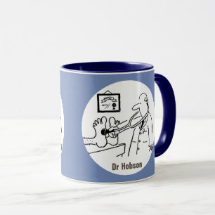 Mug Docteur avec test de stéthoscope Pieds. Docteur