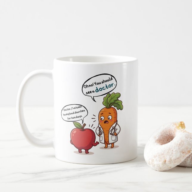 Mug Docteur Carotte avec son premier patient (Avec donut)