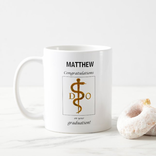 Mug Docteur en ostéopathie Diplôme Félicitations (Avec donut)