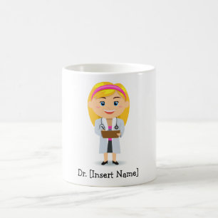 Mug Docteur féminin blond personnalisé