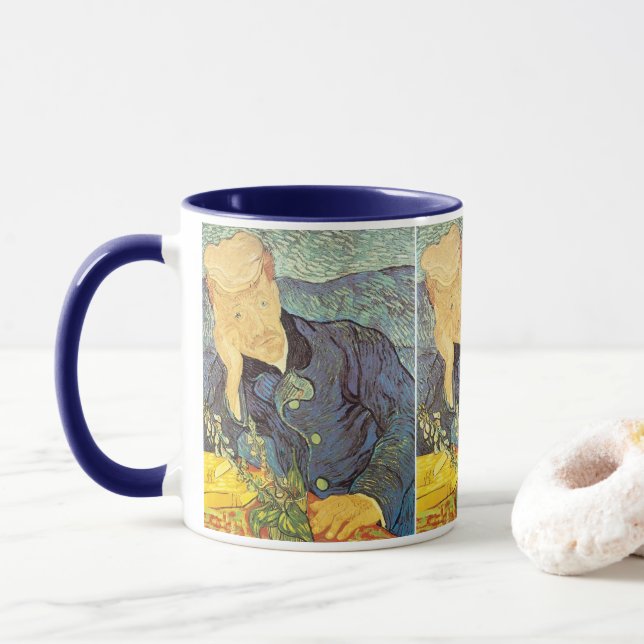 Mug Docteur Gachet Portrait par Vincent van Gogh (Avec donut)