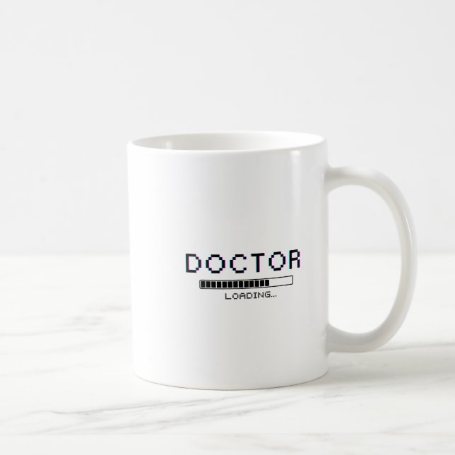 Mug Docteur Pixel Glitch Humour de Chargement (Droite)