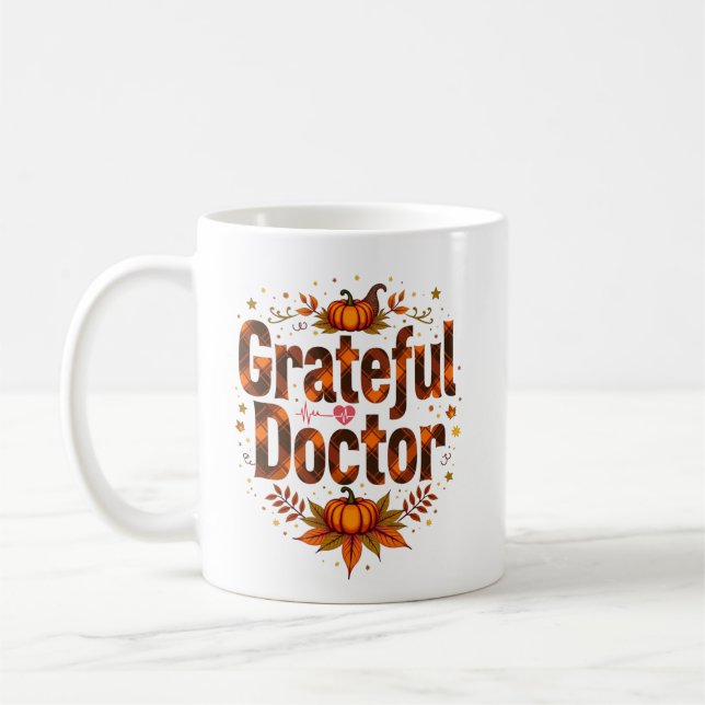 Mug Docteur reconnaissant personnalisé pour Thanksgivi (Gauche)