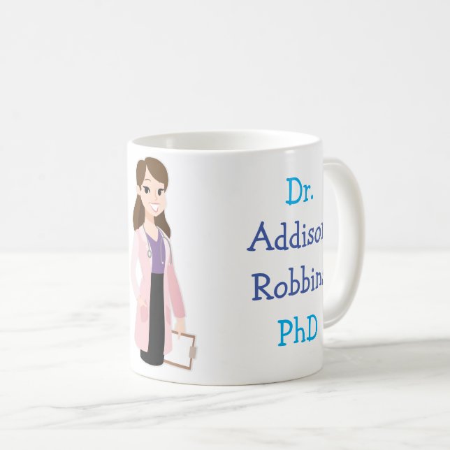 Mug Doctorat Customisé (Votre nom) pour la promotion (Devant droit)
