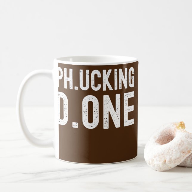 Mug Doctorat Doctorat Doctorat Doctorat Doctorat Docte (Avec donut)