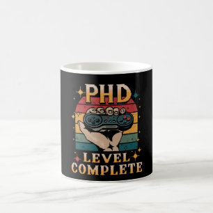 Mug Doctorat Niveau Terminé Doctorat Doctorat Jeu