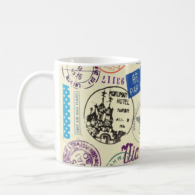 Mug Document vintage : Collection de jeux d'horodatage (Gauche)