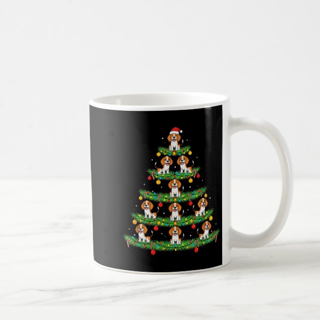 Mug Dog Christmas Tree, Beagle Puppy Holiday Design Fo (Droite)