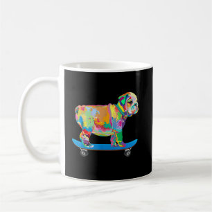 Mug Dog Colorful Cool Bulldog Puppy Skate