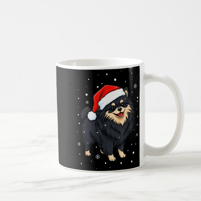 Mug Dog Holiday Meranian Dog Santa Illustration - Fluf (Droite)