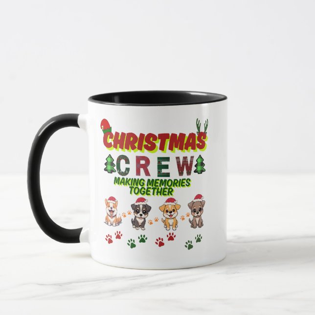 Mug Dog Lover Christmas Family-Christmas crew dogs  (Gauche)