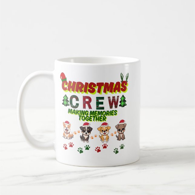 Mug Dog Lover Christmas Family-Christmas crew dogs  (Gauche)