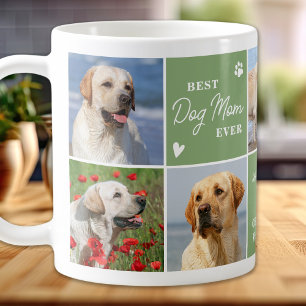 Mug DOG MOM Custom 7 Photo Collage Fête des Mères