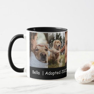 Mug Dog Mom Photo Collage With Adoption Year