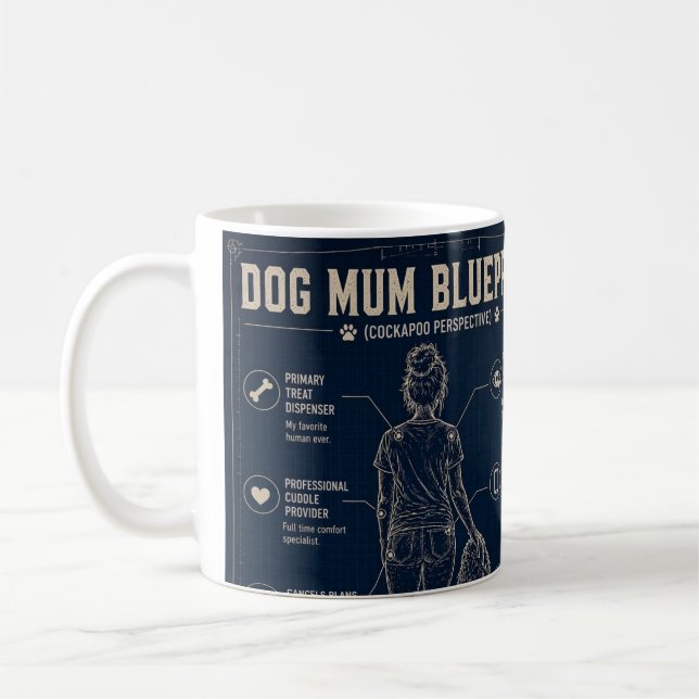 Mug Dog Mum Cockapoo Blueprint  (Gauche)