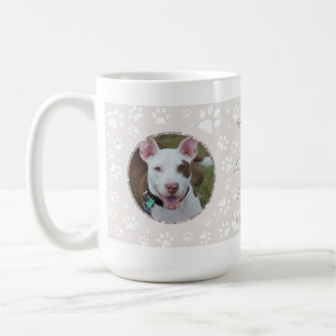 Mug Dog Pet Memorial Vos Photos Sable Empreinte de pat