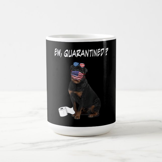Mug Dog Rotttweiler Ew Quantiné Chien Portant Un Visag (Centre)
