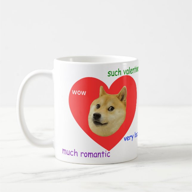 Mug Doge beaucoup de Valentines de jour d'amour très (Gauche)