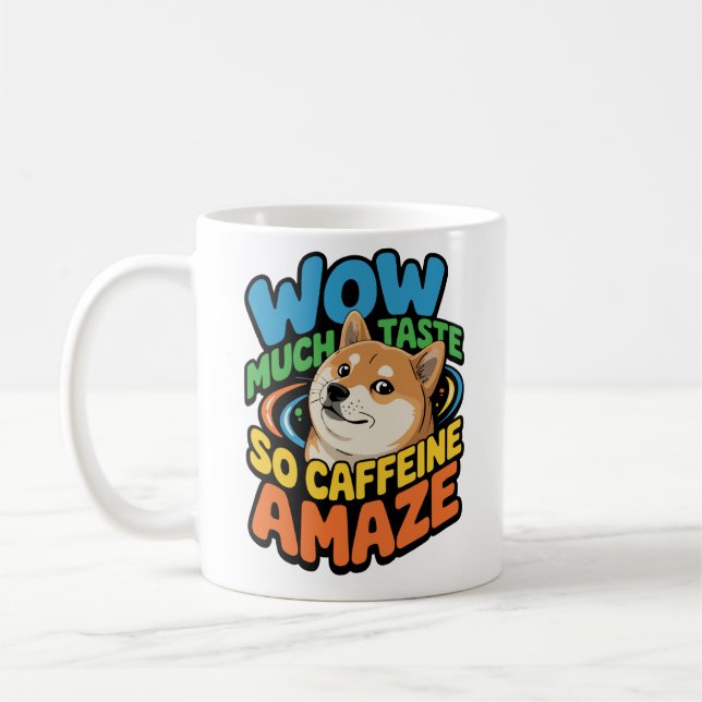 Mug Doge Mème Café Mug-Wow Beaucoup De Caféine, Tellem (Gauche)