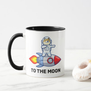 Mug Dogecoin À La Lune Rocket Man Space Doge Crypto