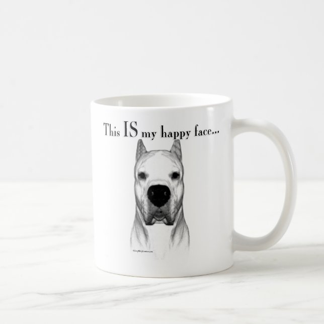 Mug Dogo Argentino Joyeux Visage (Droite)