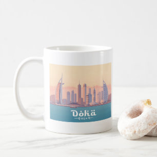 Mug Doha Qatar Arabian Gulf Pastel Voyage