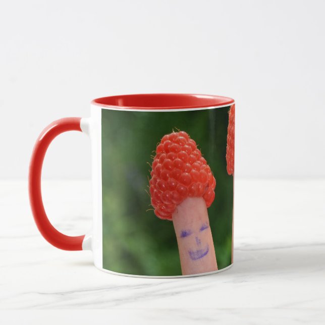 Mug Doigts de framboise amusants (Gauche)