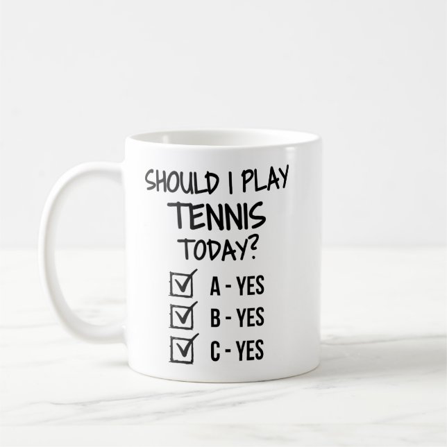 Mug Dois-je jouer au tennis aujourd'hui ? (Gauche)