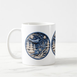 Mug d'oiseaux de Noël 3D