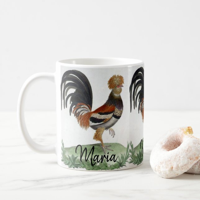 Mug d'oiseaux français (Avec donut)