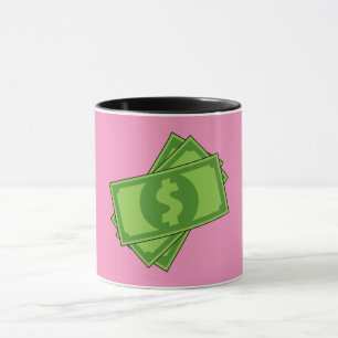 Mug Dollar de l'argent du dessin
