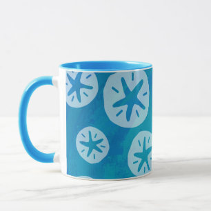 Mug Dollar de sable blanc et Motif bleu