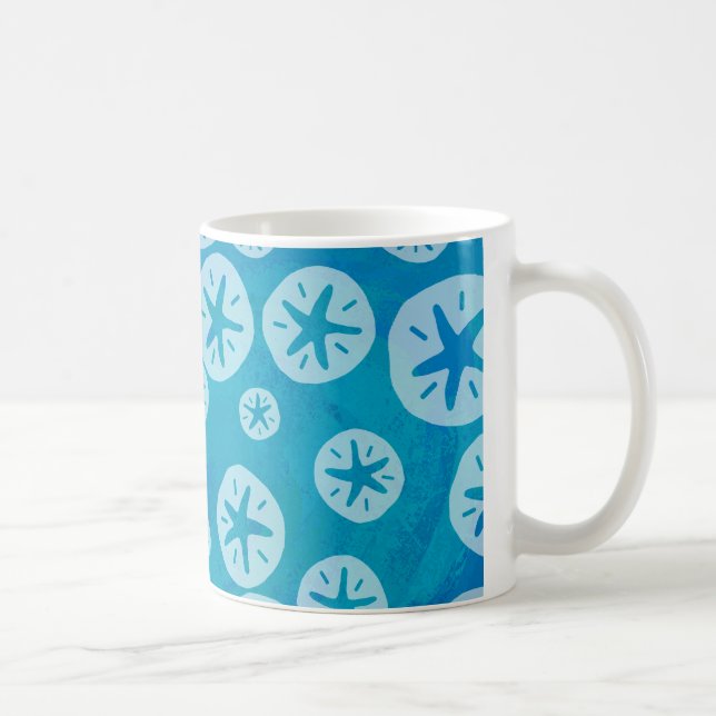 Mug Dollar de sable blanc et Motif bleu (Droite)