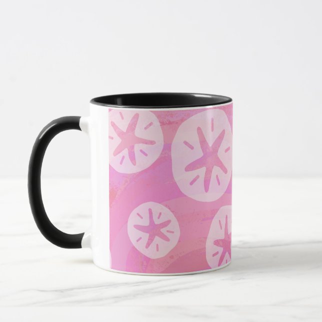 Mug Dollar de sable blanc et rose (Gauche)