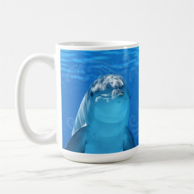 Mug Dolphin Bleu Océan L'Océan appelle Je dois aller (Gauche)