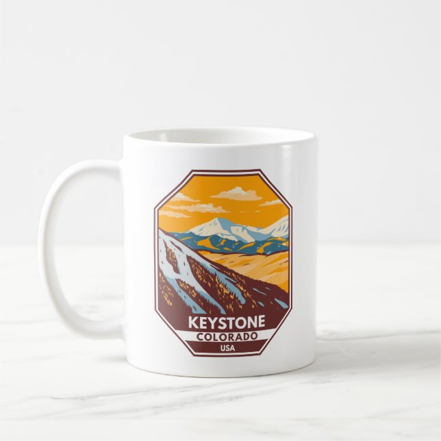Mug Domaine skiable d'hiver de Keystone Colorado  (Gauche)