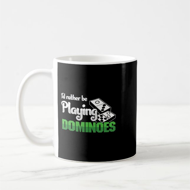 Mug Domino Tile Board Player Je préfère jouer Domin (Gauche)