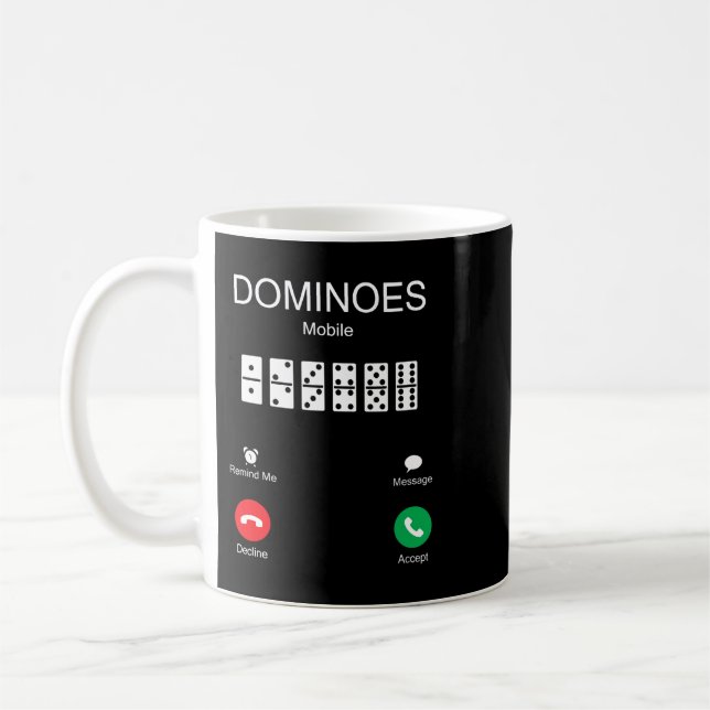 Mug Dominos appelle drôles dominos joueur cadeau (Gauche)