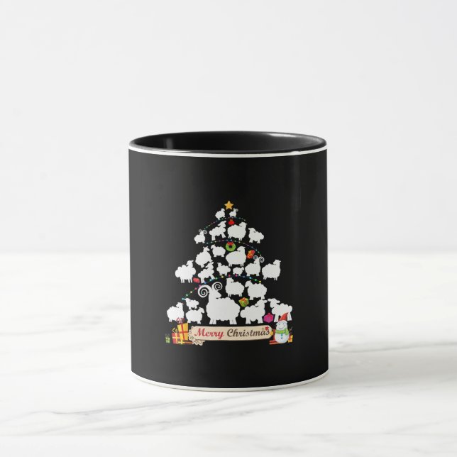Mug Don d'arbre de Noël mouton | Drôle cadeau de Noël (Centre)
