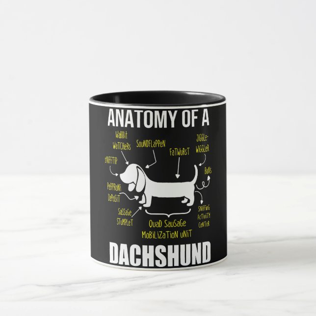 Mug Don de chien | Anatomie De Dachshund (Centre)