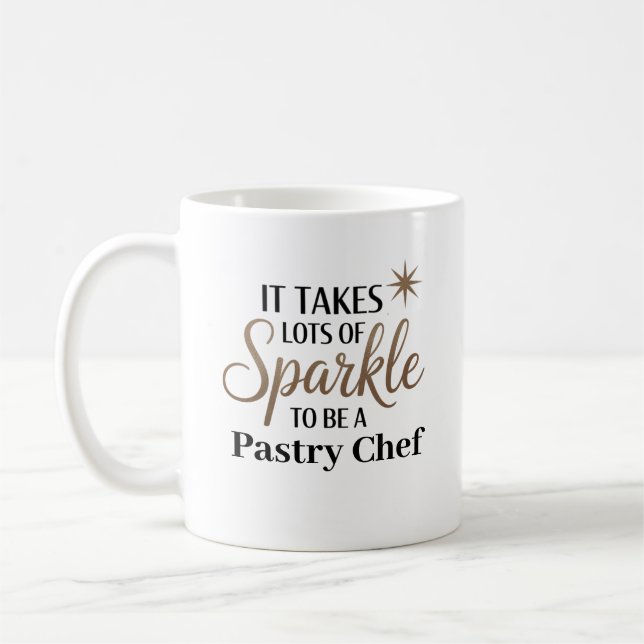 Mug Don de devis Sparkle pour chef pâtissier (Gauche)