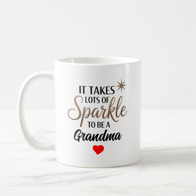 Mug Don de devis Sparkle pour grand-mère (Gauche)