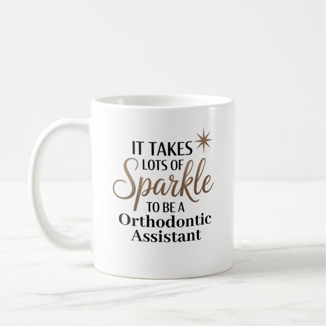 Mug Don de devis Sparkle pour l'assistant orthodontiqu (Gauche)