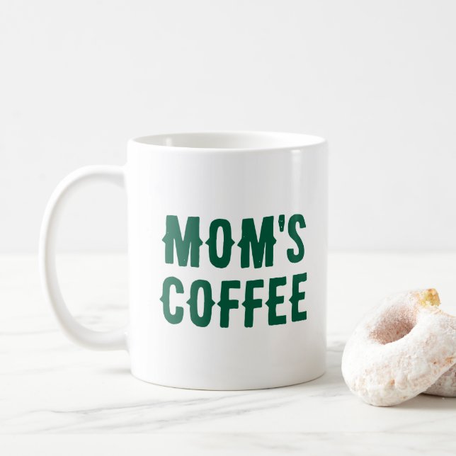 Mug Don de Fête des Mères de Fille Fils Citation verte (Avec donut)