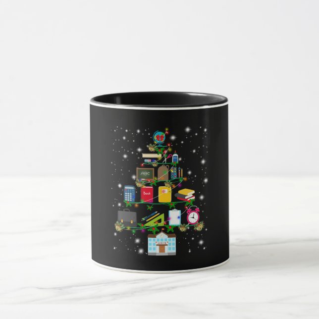 Mug Don de l'enseignant | Arbre de Noël en rapport ave (Centre)