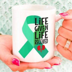 Mug Don de vie Vie reçue Transplantation rénale 