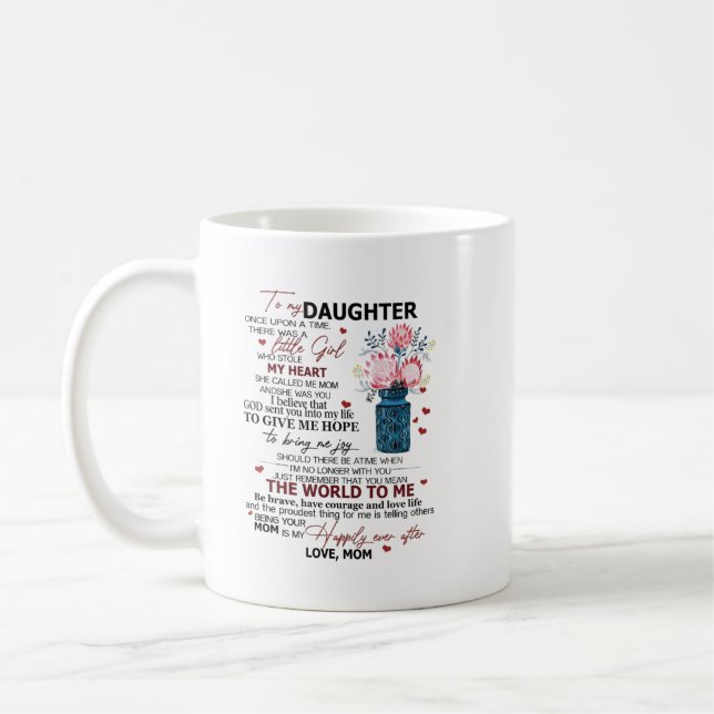 Mug Don spécial pour votre fille à ma fille (Gauche)