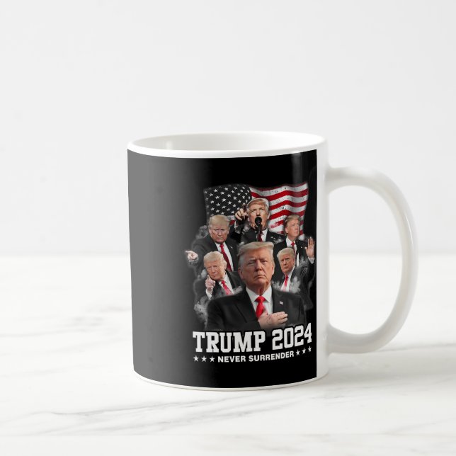 Mug Donald J Trump 2024 ne se rend jamais (Droite)
