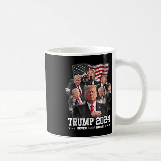 Mug Donald J Trump 2024 ne se rend jamais (Droite)